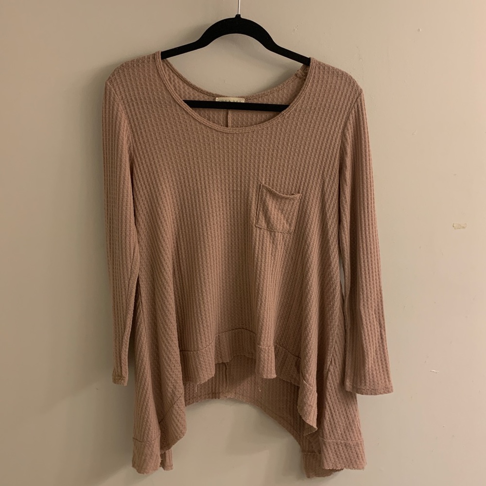 Long sleeve textured shirt